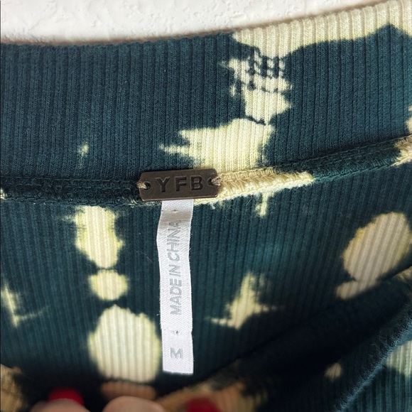 Young Fabulous & Broke Dax Tie Dye Long Sleeve ribbed knit Bodycon maxi Dress - Picture 8 of 9